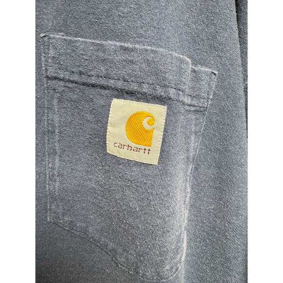 Carhartt Men’s Original Fit Pocket T- Shirt Sz 4XL Navy Blue Work Tee Outdoor - Picture 5 of 8